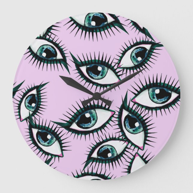 Mountain Eye Abstract Iconic Design Large Clock (Front)