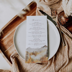 Mountain Fall Wedding Menu