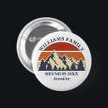 Mountain Family Reunion Custom Name Tag 6 Cm Round Badge<br><div class="desc">This awesome sunset over rocky mountains in nature makes a great image for a name tag button for a family reunion, road trip, or summer vacation. Commemorate your event by coordinating with matching keepsake gifts for mum, dad, brother and sister, cousins, and more. Just add your own name and the...</div>
