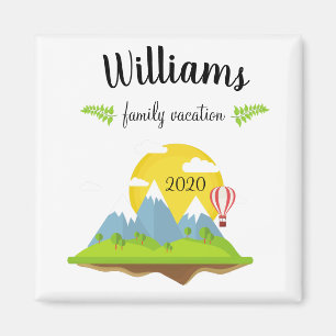 Mountain Family Vacation Souvenir Travel Magnet