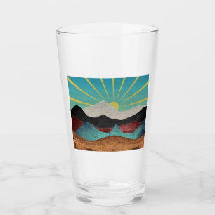 Mountain Fantasy Sunrise Glass