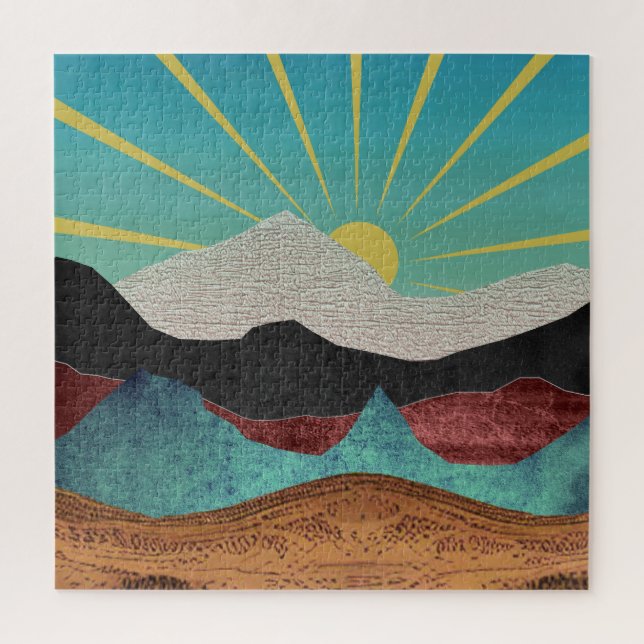 Mountain Fantasy Sunrise Jigsaw Puzzle (Vertical)