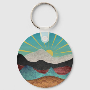 Mountain Fantasy Sunrise Key Ring