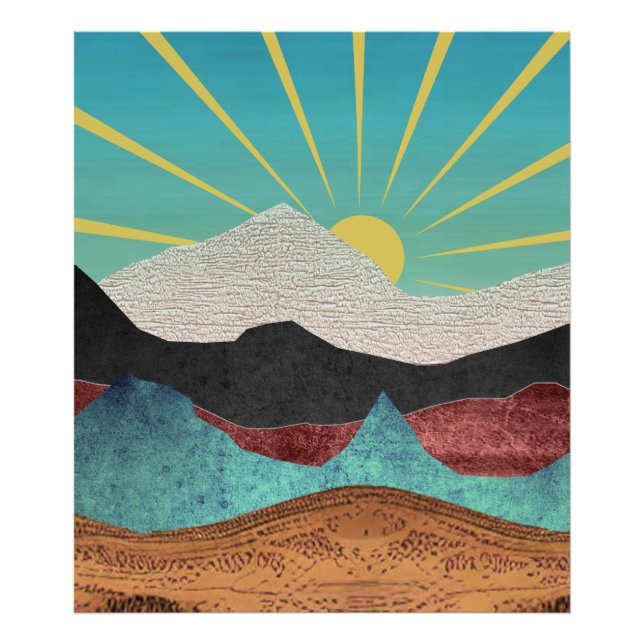 Mountain Fantasy Sunrise Photo Print (Front)