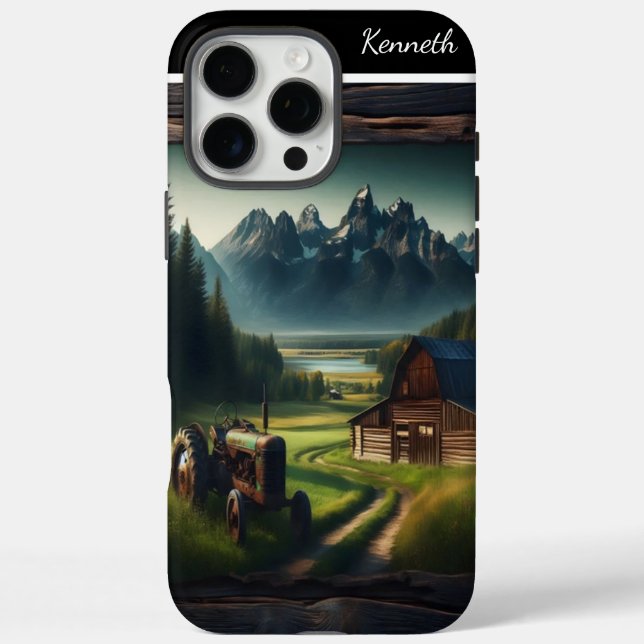 Mountain Farm Tractor Case-Mate iPhone Case (Back)