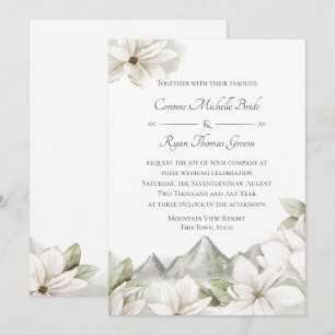 Mountain Floral Wedding Invitation