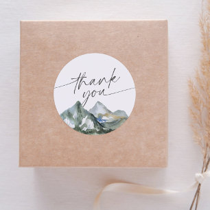 Mountain Forest Baby Shower Classic Round Sticker