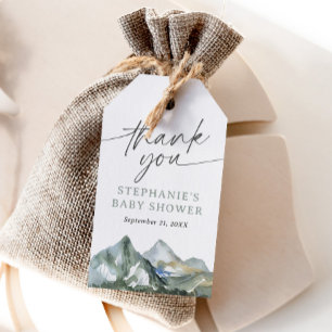 Mountain Forest Baby Shower Favour Tag