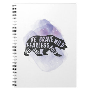 Mountain Forest Bear Lover Silhouette  Notebook