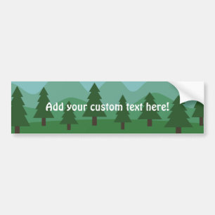 Mountain Forest Bumper Sticker
