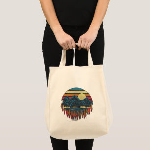Mountain & Forest Grocery Bag – Natural Landscape