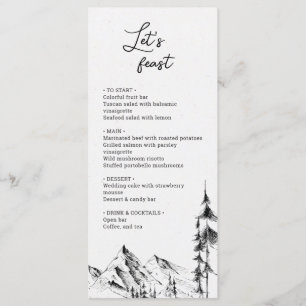 Mountain Forest hand drawn simple menu