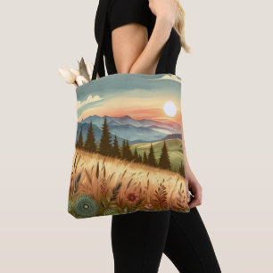 Mountain Forest Hills Country Nature iPhone Case Tote Bag