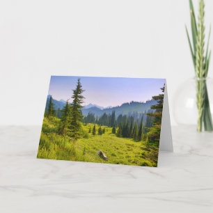 Mountain & Forest Landscape Washington State Card
