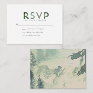 Mountain Forest Modern RSVP 3x2 Enclosure Card