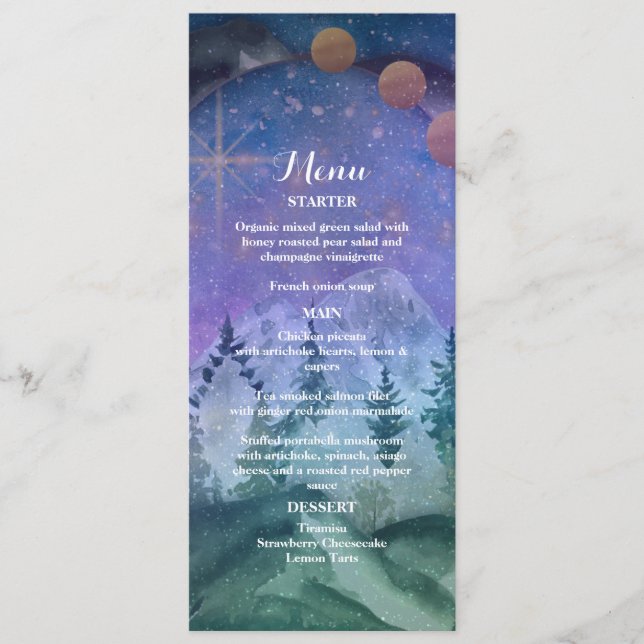 Mountain Forest Paradise Menu (Front)