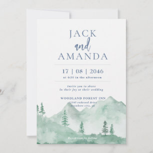 Mountain Forest Range Wedding Invitation