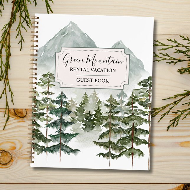 Mountain Forest Rental Vacation Guest Book (In situ)