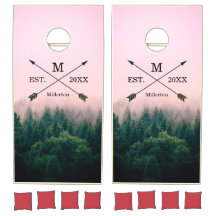 Mountain Forest Trees Custom Monogrammed