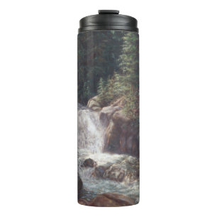 Mountain Forest Waterfall Thermal Mug