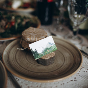 Mountain Forest Wildflower Wedding Place Card