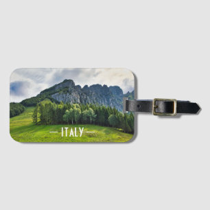 Mountain forest with pines in northern Italy Luggage Tag
