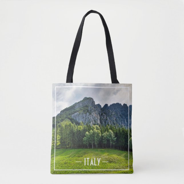 Mountain forest with pines in northern Italy Tote Bag (Front)