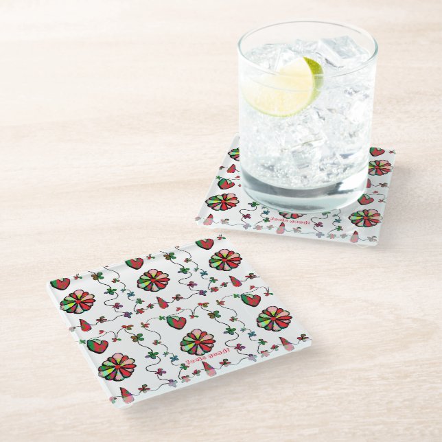 Mountain Fresh  Glass Coaster (Angled)