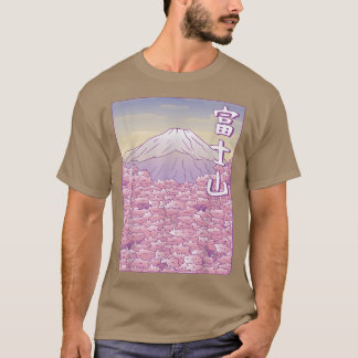 Mountain Fuji Yama Japan Sakura Cherry Blossom T-S T-Shirt