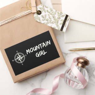 Mountain girl rectangular sticker