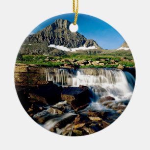 Mountain Glacier Park Montana Ceramic Tree Decoration