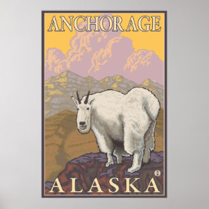 Mountain Goat - Anchorage, Alaska Poster