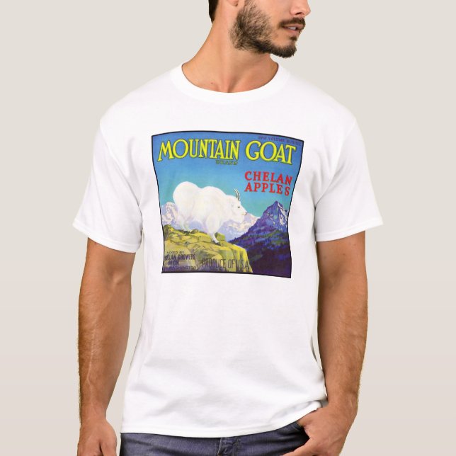 Mountain Goat Apples Vintage Crate Label T-Shirt (Front)