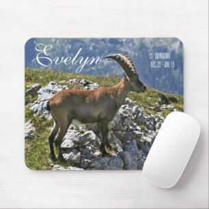 Mountain Goat Capricorn Zodiac Mouse Mat