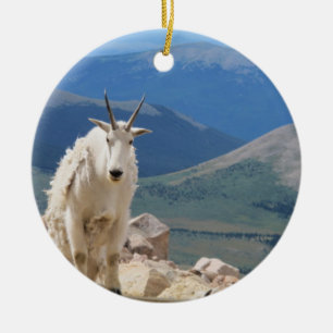 Mountain Goat Ceramic Tree Decoration