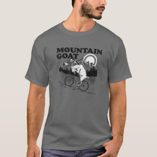 Mountain Goat Funny Mountain Biking Goat Biker Vin T-Shirt