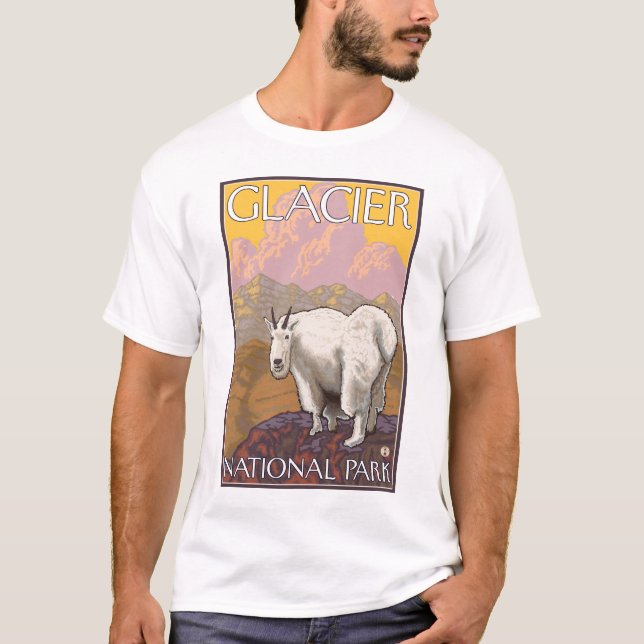 Mountain Goat - Glacier National Park, MT T-Shirt (Front)