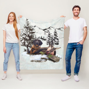 Mountain goat hunting adventure fleece blanket