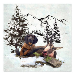 Mountain goat hunting adventure photo print