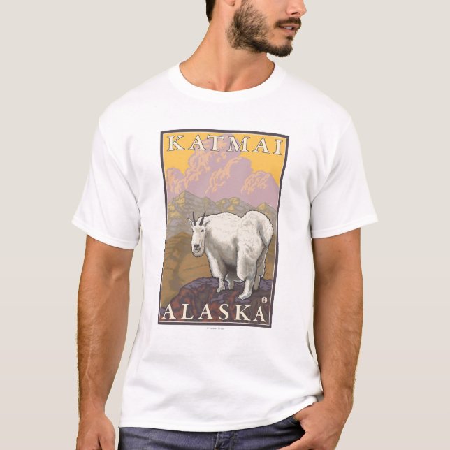 Mountain Goat - Katmai, Alaska T-Shirt (Front)