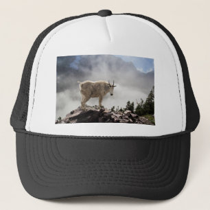 Mountain Goat on Gunsight Pass Trail Trucker Hat