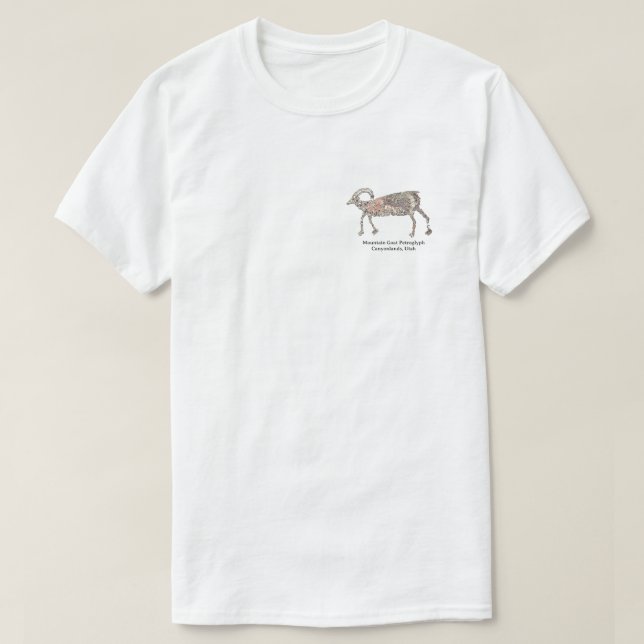 Mountain Goat Petroglyph T-Shirt (Design Front)
