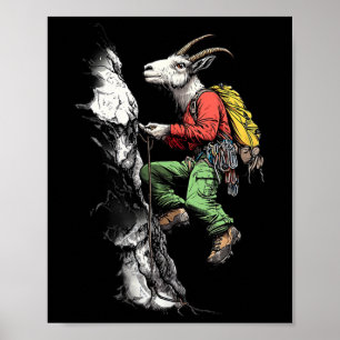 Mountain Goat Rock Climbing Expedition Adventure Poster