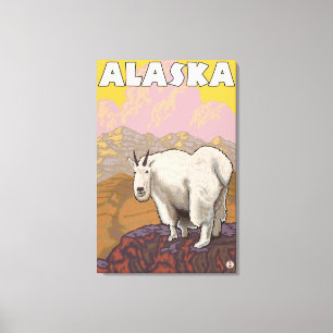 Mountain Goat- Vintage Travel Poster Canvas Print