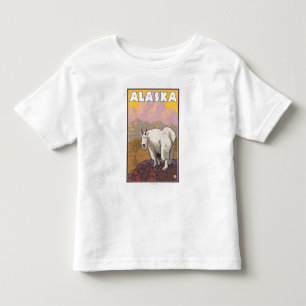 Mountain Goat- Vintage Travel Poster Toddler T-Shirt