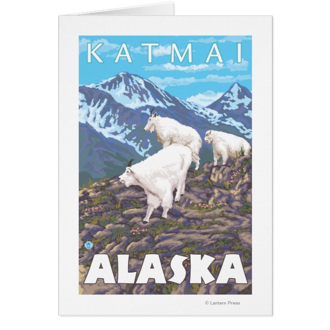 Mountain Goats Scene - Katmai, Alaska (Front)