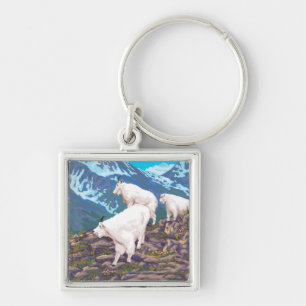 Mountain Goats Scene - Montana Key Ring