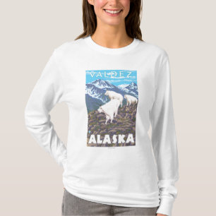 Mountain Goats Scene - Valdez, Alaska T-Shirt