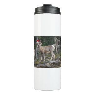 Mountain Goats with Santa Hats Thermal Tumbler