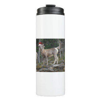 Mountain Goats with Santa Hats Thermal Tumbler